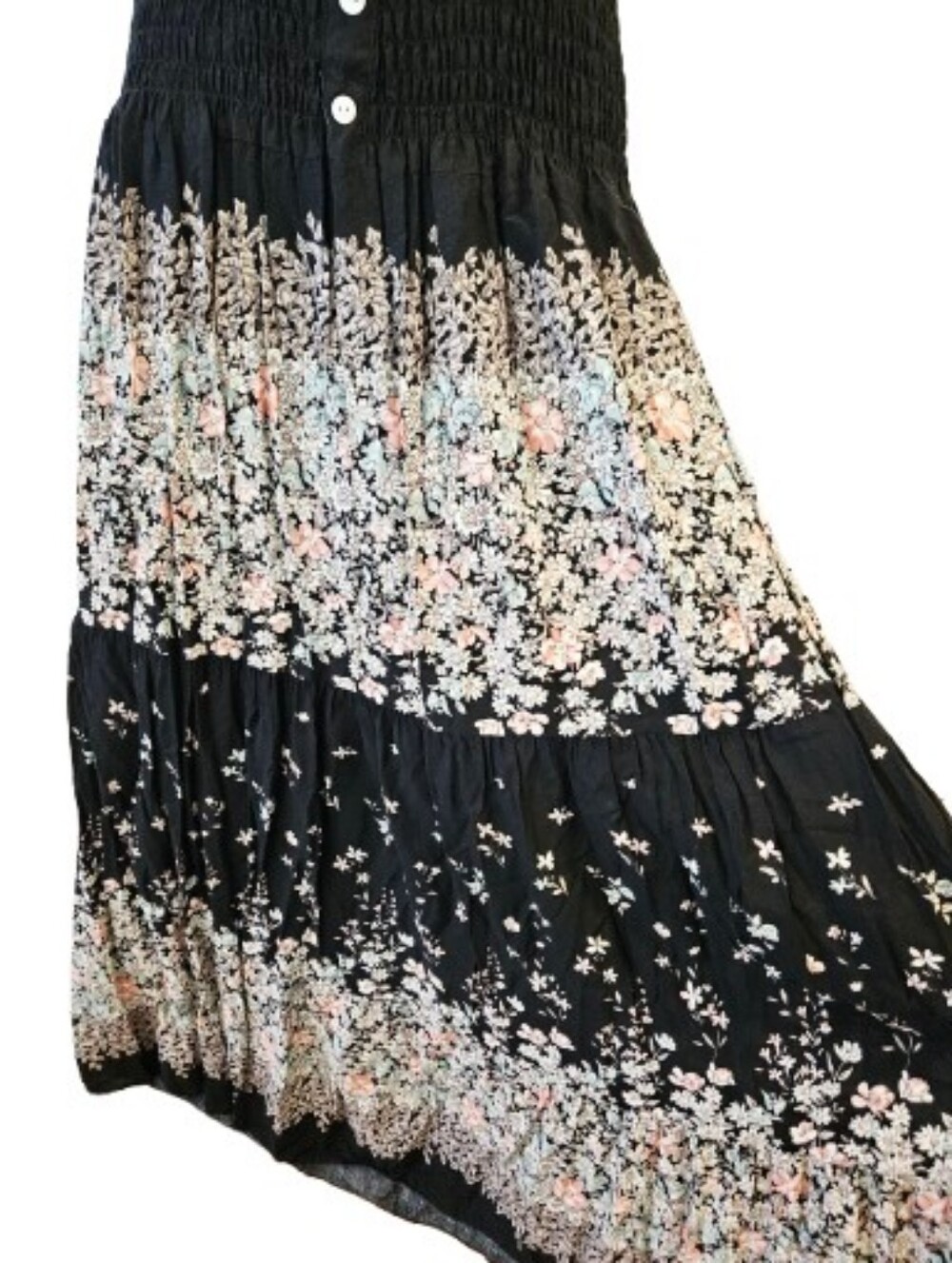 NWT Julia Floral Smocked Maxi Dress Medium Cottagecore Boho Prairie Dress - Picture 3 of 10